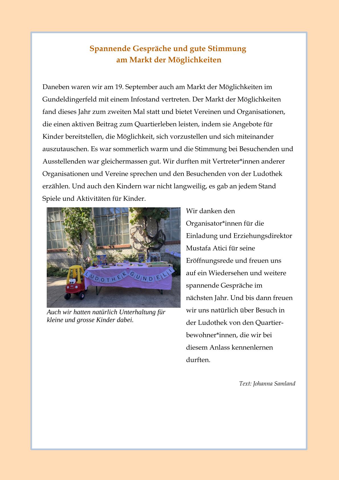 Kinderkleiderbörse und Markt der Möglichkeiten 2